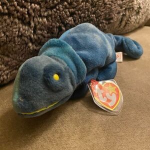 Ty Beanie Babies Blue Chameleon Plush